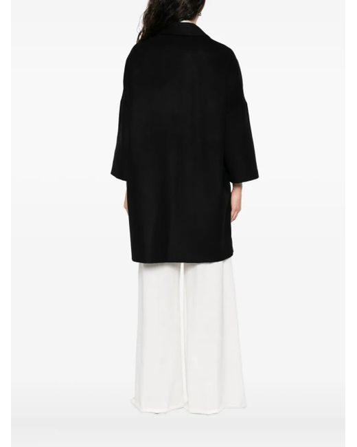 Semicouture Jas Van Scheerwolblend in het Black