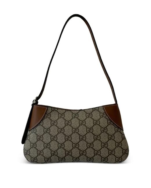 Gucci Black Gg Emblem Schultertasche Mit Monogramm