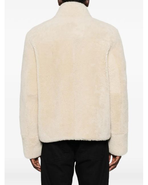 Eraldo Natural High-Neck Shearling Jacket for men