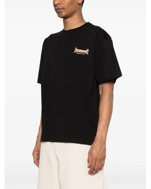Barrow Black Skull-Print T-Shirt