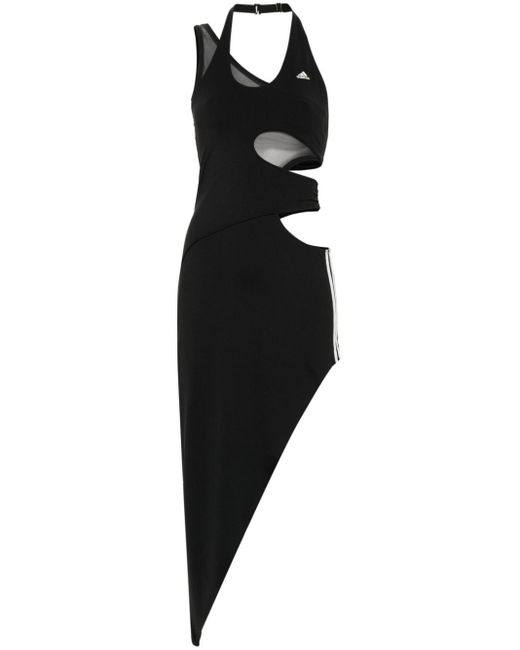 Adidas Black Xrui Zhou Asymmetric Dress