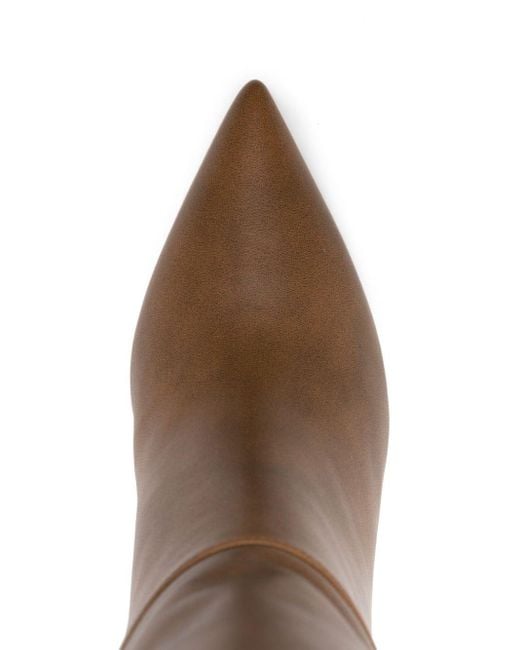 Gianvito Rossi Brown Piper 85mm Leather Boots - Women's - Calf Leather