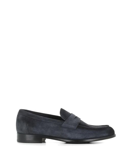 Doucal's Blue Mocassins En Daim for men