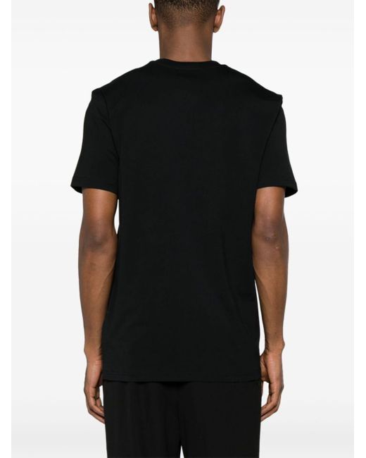 T-shirt con applicazione logo di Moschino in Black da Uomo
