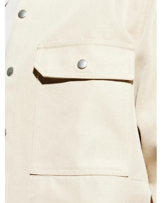 Rick Owens White Buttoned Shirt Jacket for men