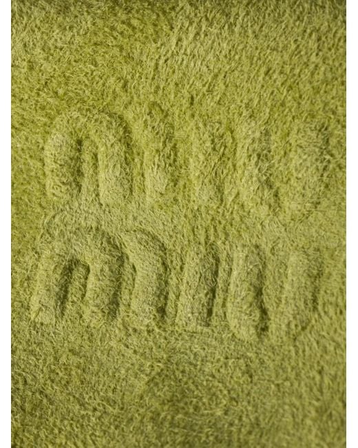 Miu Miu Green Suede Beau Micro Bag