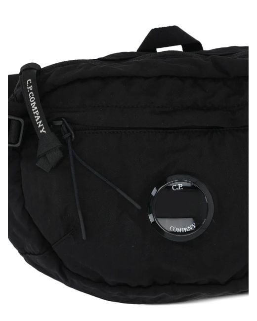 C P Company Black Gesteppte Tasche Mit Lens-Detail