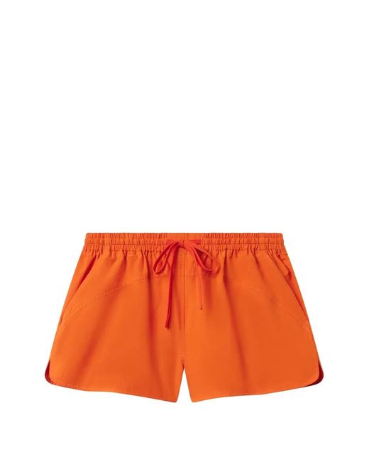 A.L.C. Orange Camden Drawstring Shorts