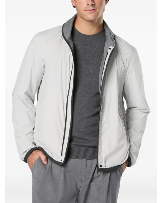 Sease Gray Reversible Zip-Front Jacket for men