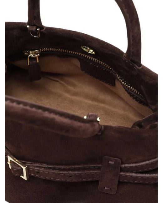 MANU Atelier Brown 25 Le Cambon Buckle-Detail Tote Bag