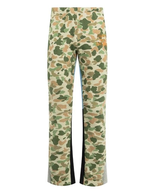 GALLERY DEPT. Green Camouflage Flared Sweatpant