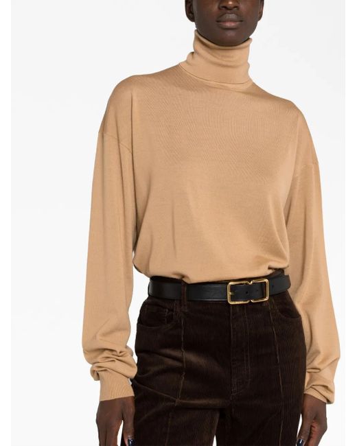 Saint Laurent Natural Turtlenecks