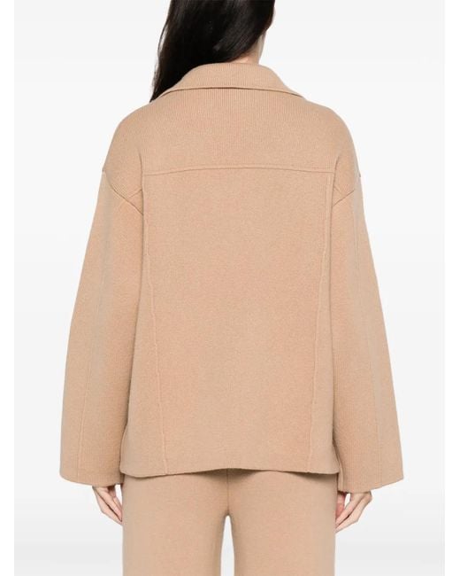 Soft Goat Natural Zip Cardigan