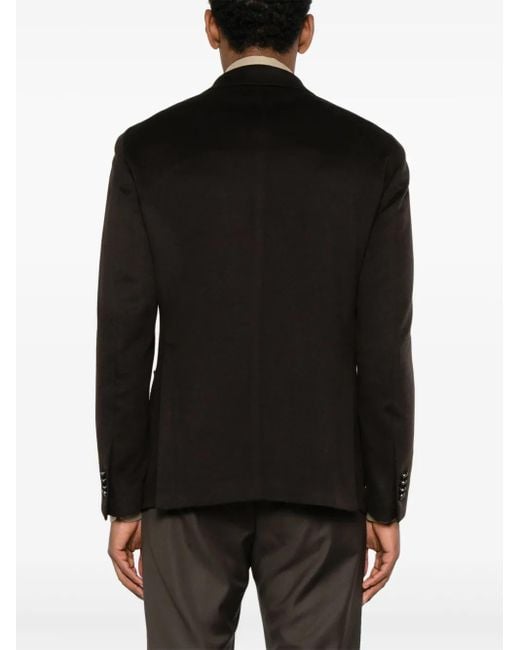 Tagliatore Black Double-Breasted Pocket Jacket for men