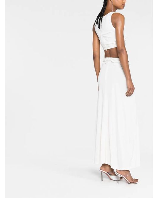 Christopher Esber White Duality Orbit Maxi Skirt