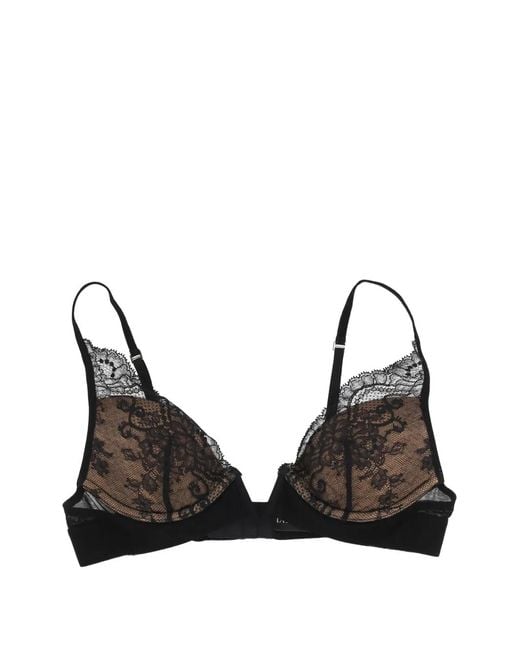 La Perla Black Floral-Lace Bra