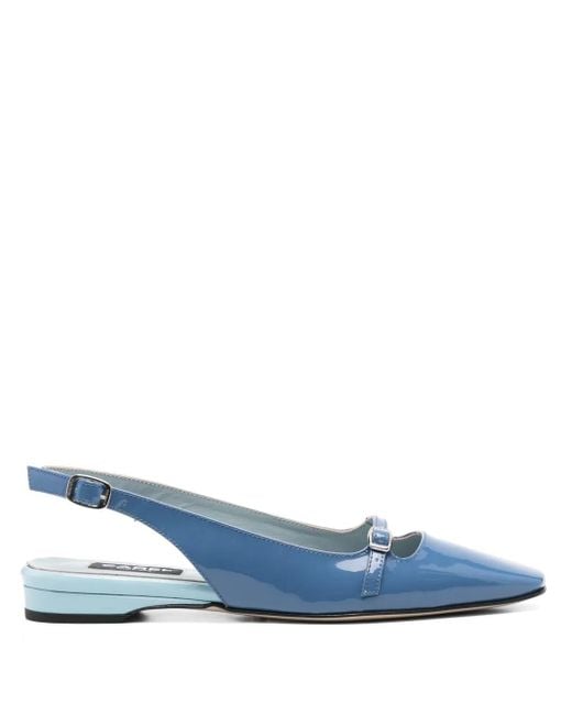 CAREL PARIS Blue Ninon Ballet Flats