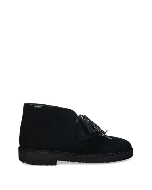 Clarks Black Suede Desert Boots for men