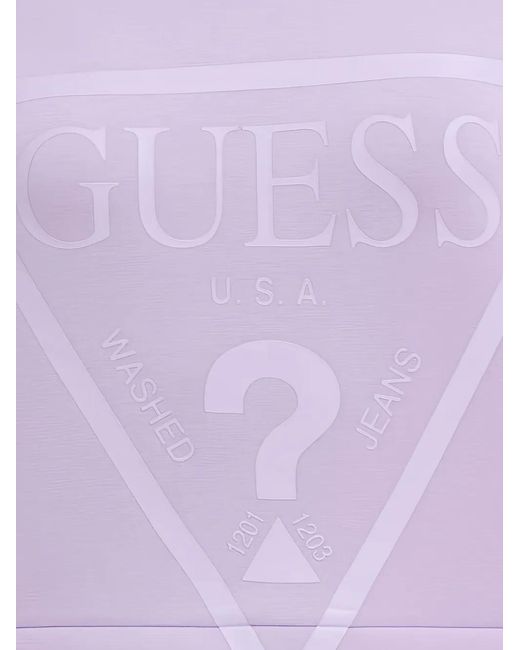 Guess Purple Embossed Hooded Sweatshirt