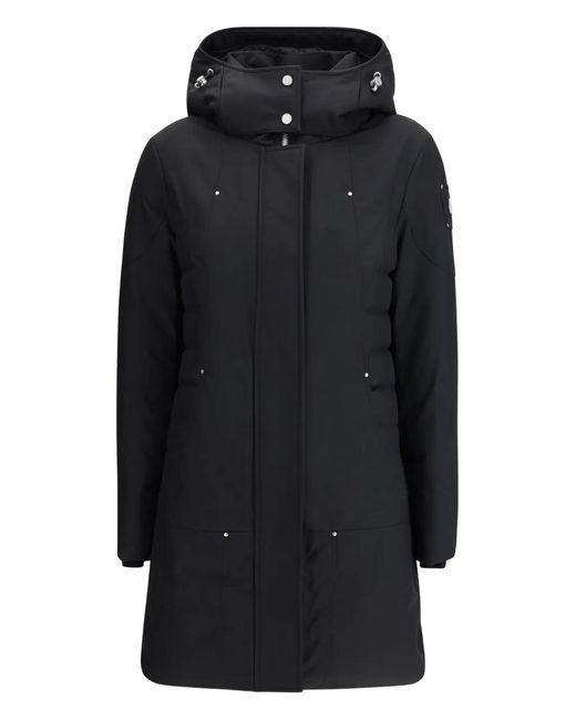 Moose Knuckles Blue Parka Cloud À Capuche