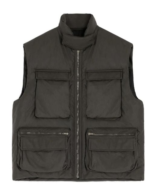 Lemaire Black Wadded Pocket-Detail Gilet