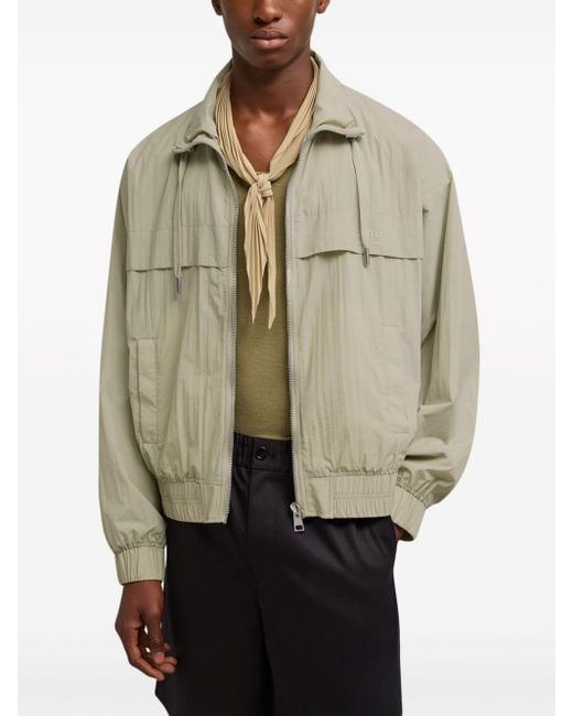 AMI Natural Drawstring-neck Lightweight Jacket for men