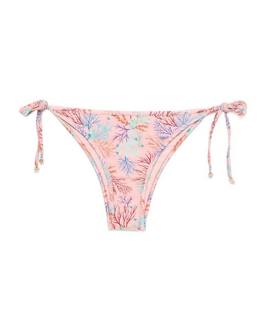 PATBO Pink Tie Print Bikini Bottom