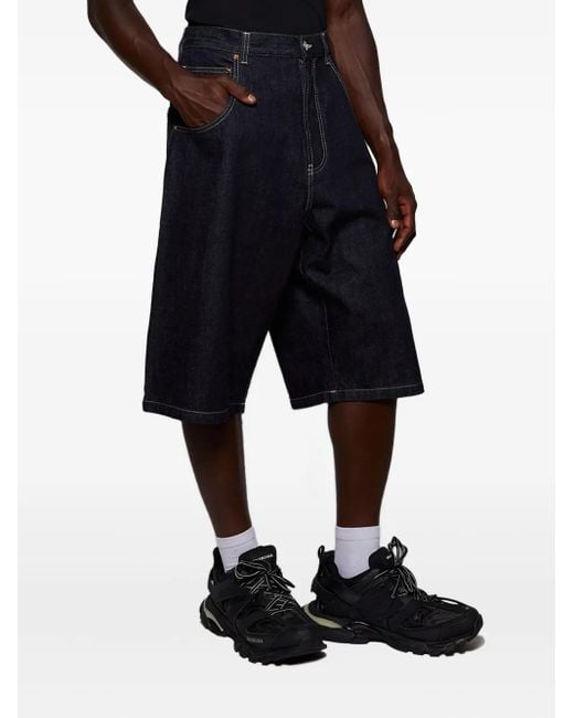 Vetements Blue Denim Utility Shorts for men