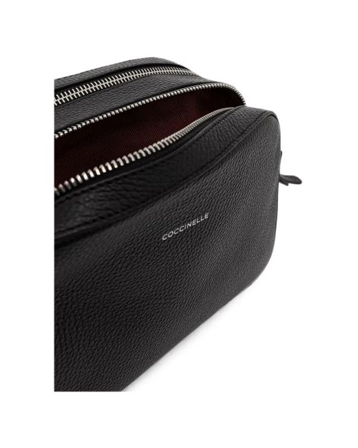 Coccinelle Black Grainy-Leather Shoulder Bag