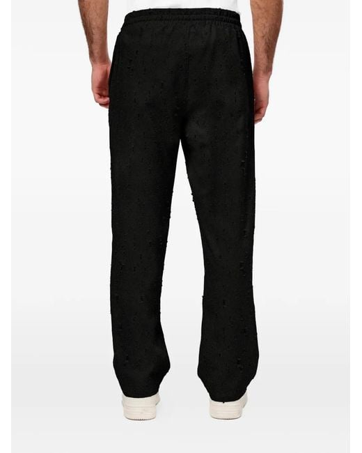 Hamza Black Ten Distressed Trousers for men
