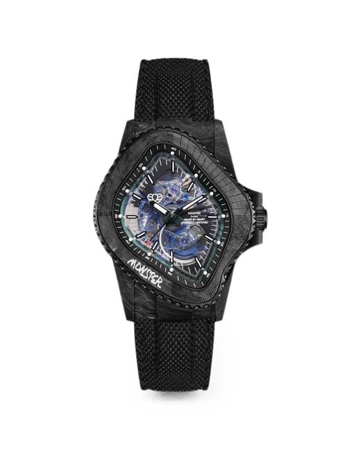 LAARVEE Black Monster Asymmetric-Case 40Mm Watch for men