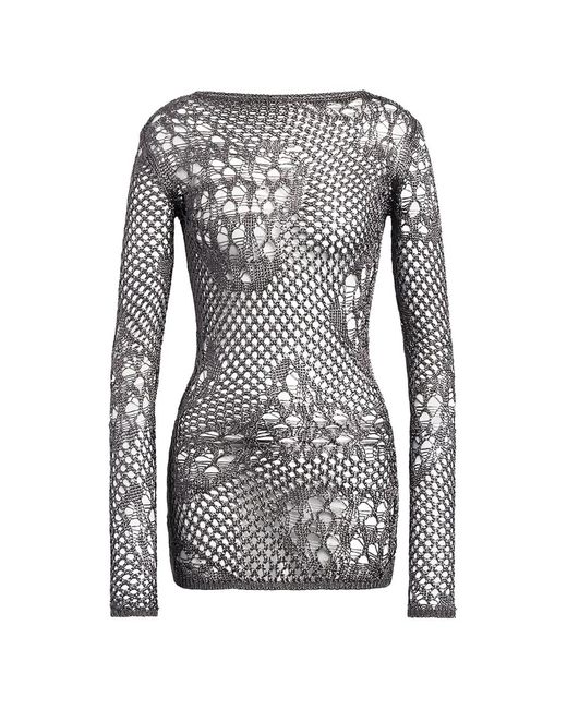Dondup Gerafelde Mini-Jurk in het Gray