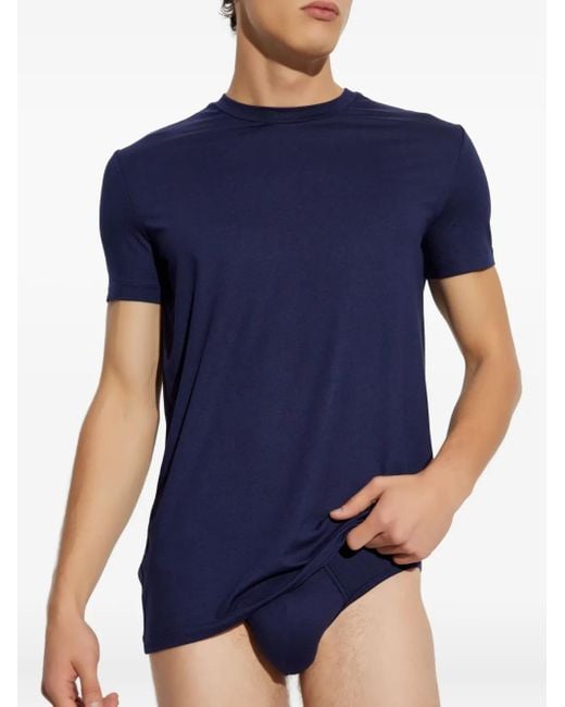 DSquared² Blue Logo-Patch T-Shirt for men