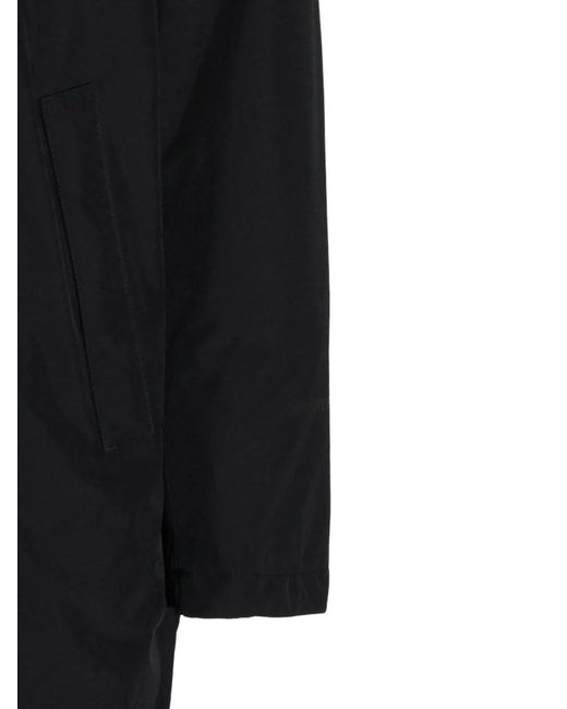 Herno Black Hooded Parka for men