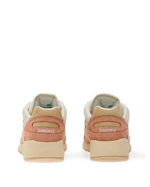 Saucony Pink Shadow 6000 Suede-Panelled Sneakers