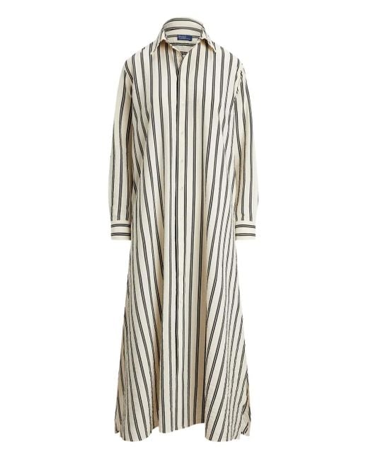 Polo Ralph Lauren White Striped Shirt Dress