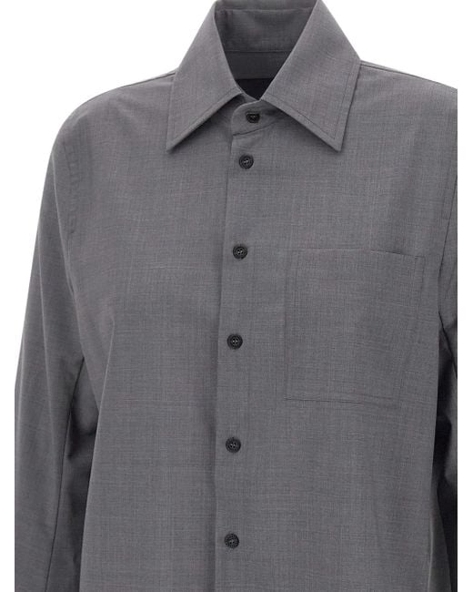 Seafarer パッチポケット シャツ Gray