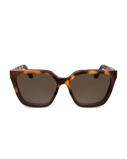 Calvin Klein Brown Tortoiseshell Square-Frame Sunglasses