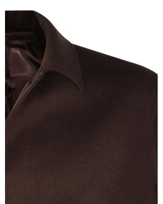 Lardini Brown Button-Cuff Single-Breasted Coat for men