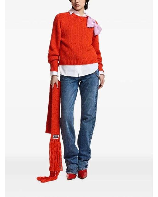 Essentiel Antwerp Korte Fringed Textured Scarf