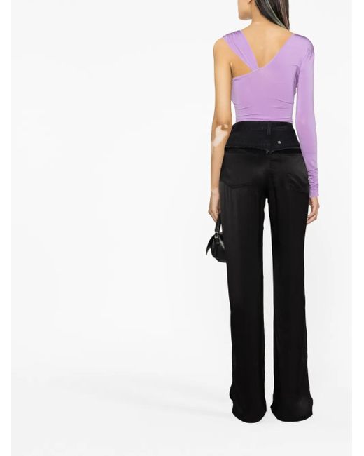 Nensi Dojaka Purple One-Shoulder Asymmetric Top