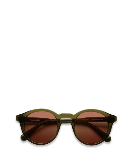 Sun Buddies Brown Zinedine Round-Frame Sunglasses
