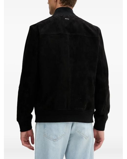Boss Black Zip-Fastening Bomber Jacket for men