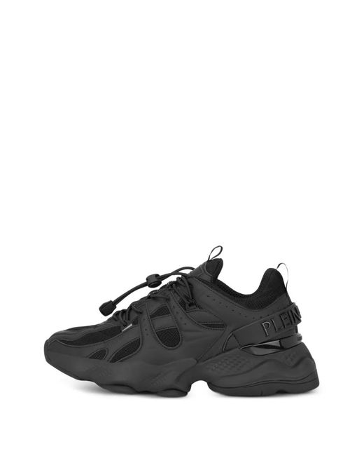 Philipp Plein Black Runner Beast X-01 Panelled Sneakers