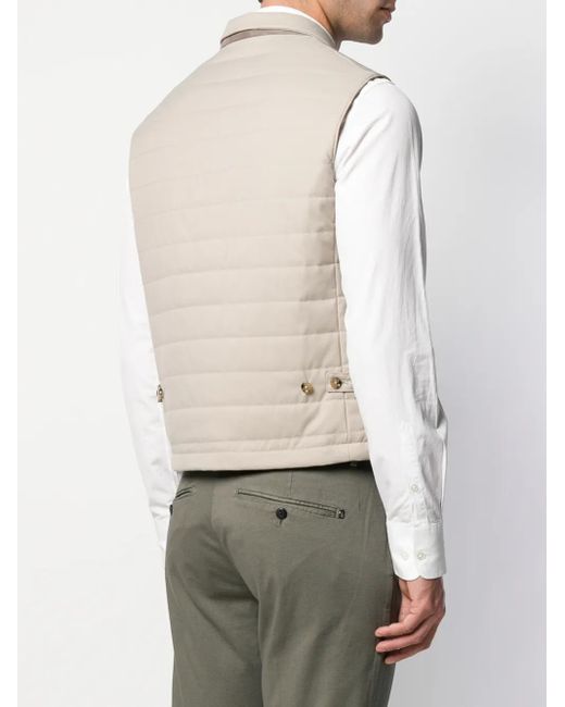 Eleventy Natural Padded Fitted Gilet for men
