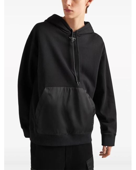 Prada Fleece Jack Met Logo in het Black voor heren