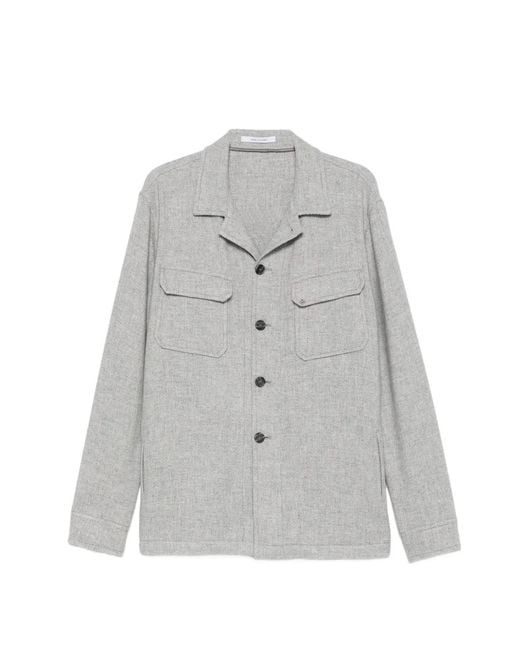 Tagliatore Gray Wool & Nylon Lined Jacket for men