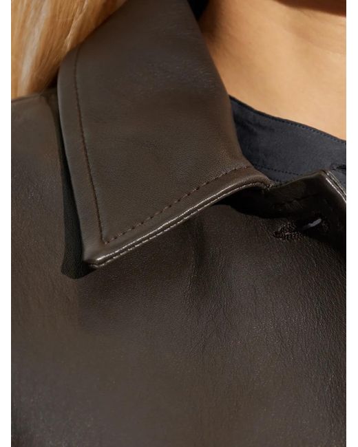 Studio Nicholson Brown Buttoned Lambskin Jacket