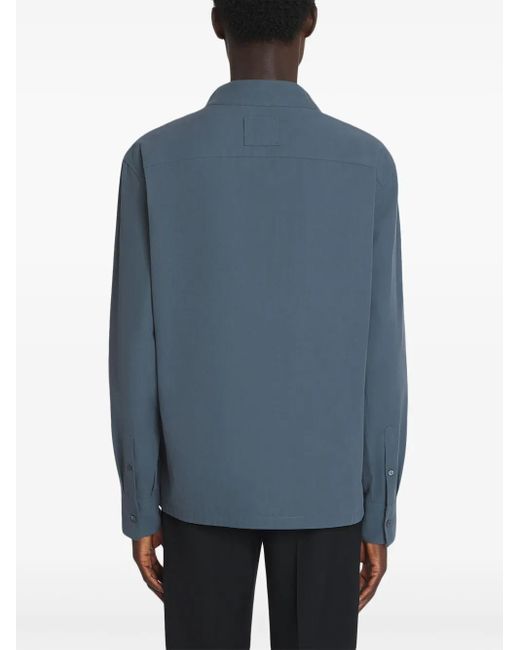 Lanvin Blue Tie-Neck Top for men
