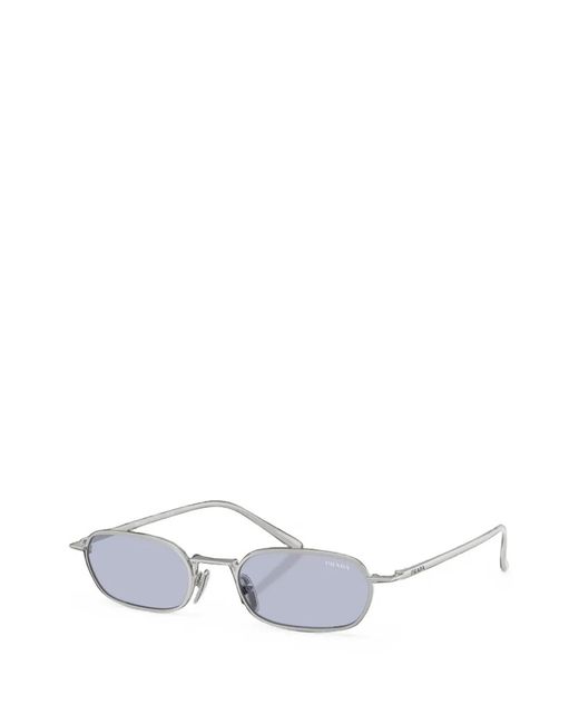 Prada White Oval-Frame Sunglasses